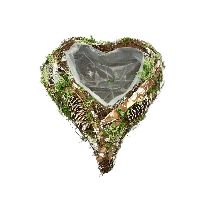 Pflanzgefäß Rebe-Zapfen NATUR 22 960 Herz 20x22x6cm Pflanzherz