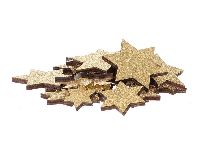 Streudeko Stern Lasercut GOLD-GLITTER 862208401 3 Größen 3cm+5cm+7cm x 0,5cm