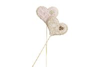 Herzstecker Herzklopfen rosa-creme 26762105 6cm Holz-Filz
